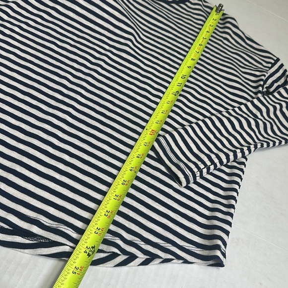 Aerie Real Soft Women’s Size Small Navy White Striped Cotton Blend Long Sleeve - Picture 7 of 9
